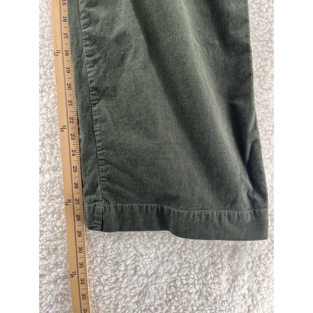 Weatherproof Vintage Pants Women's Size 14 Olive Stretch Wide Leg Corduroy Retro - Picture 4 of 10